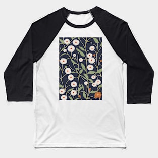 Beautiful Stylized White Flowers, for all those who love nature #209 Baseball T-Shirt